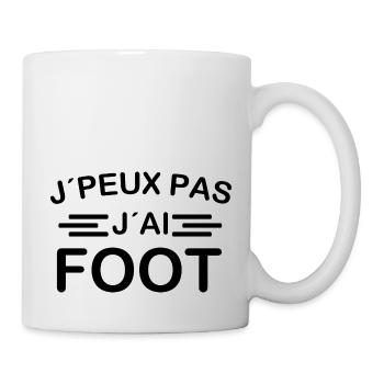Ich kann nicht ich, habe Fußball Geschenk Humor Frankreich Euro - Tasse - Weiß - Rechts