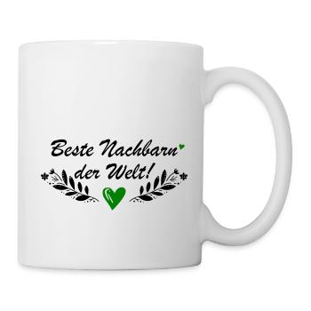 Beste Nachbarn der Welt - Tasse - Weiß - Rechts