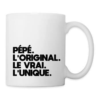 Opa Das Original Das Echte Das Einzigartige Geschenk - Tasse - Weiß - Rechts