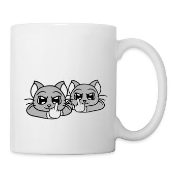 Méchants Chats Amis Majeur Insulte Équipe - Mug blanc - blanc - Droite