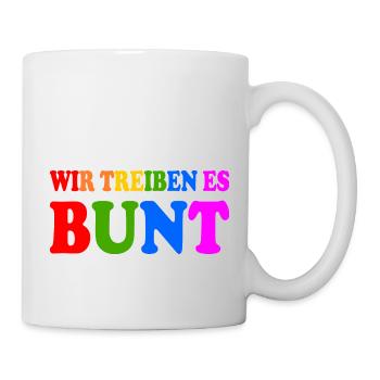 Wir treiben es bunt - Tasse - Weiß - Rechts