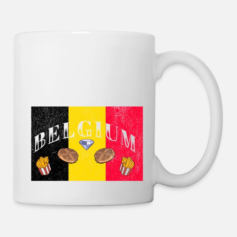 Belgique Drapeau belge - Mug blanc - blanc