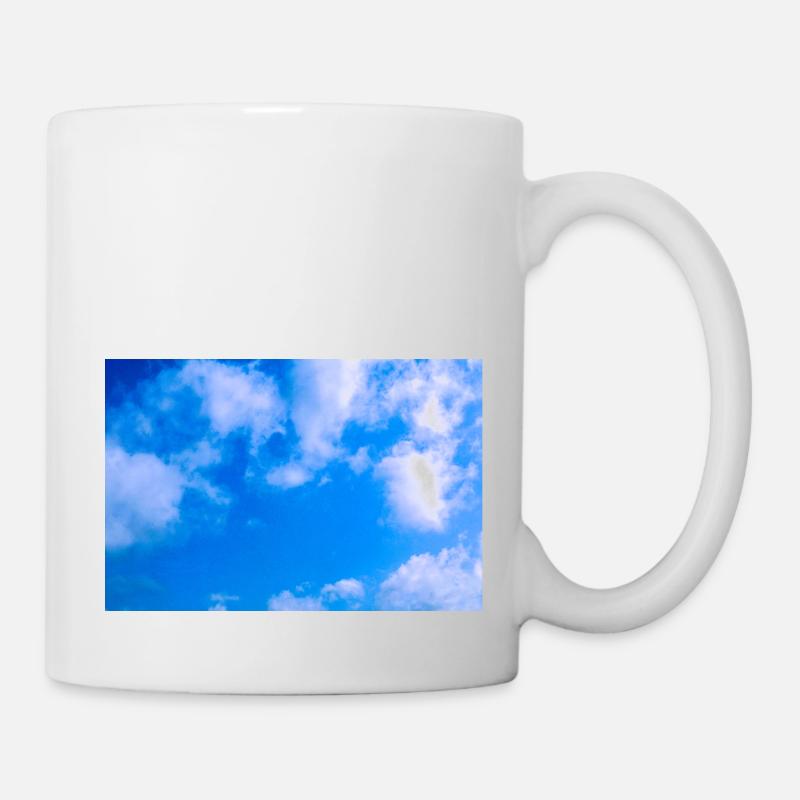 Blue cloudy sky - Mug blanc - blanc