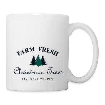 Sapins de Noël frais de la ferme - Mug blanc - blanc - Droite