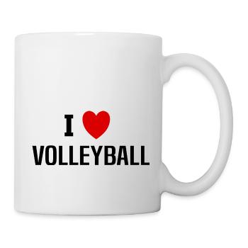 I love volleyball - Mug - white - Right