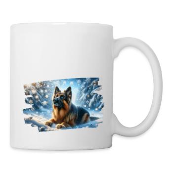 Berger allemand dans un paysage hivernal magique - Mug blanc - blanc - Droite