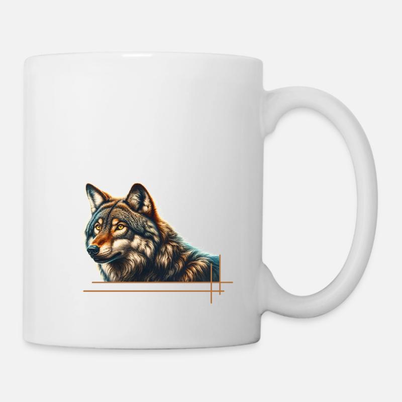 Majestic wolf - Mug - white