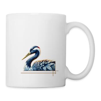 Eleganter Kran - Tasse - Weiß - Rechts