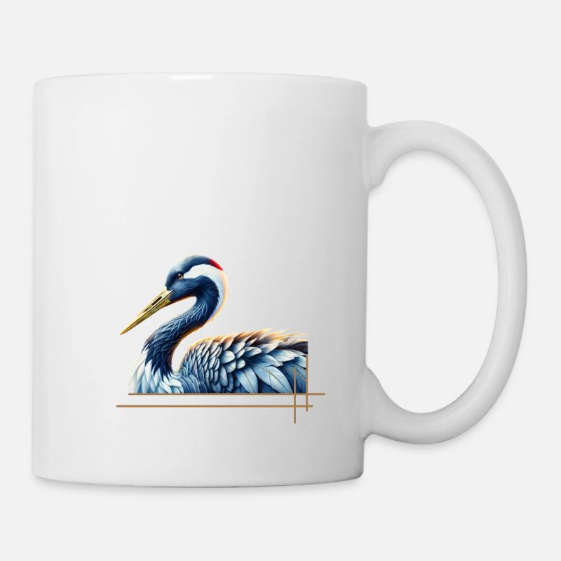 Grue élégante - Mug blanc - blanc