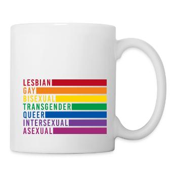 LGBTQIA+ rainbow flag lesbian gay bi - Mug - white - Right