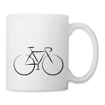 Striche Pinsel schwarz - Tasse - Weiß - Rechts