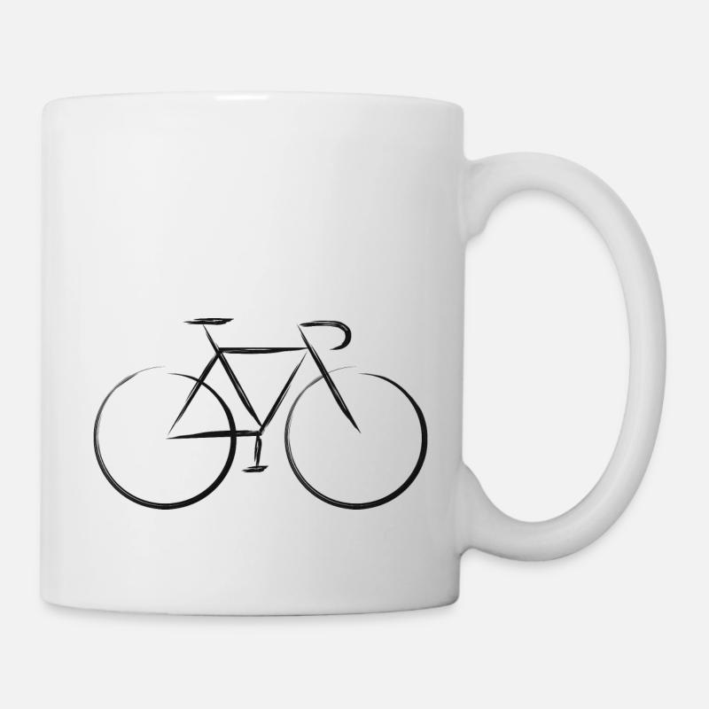 Traits de pinceau noir - Mug blanc - blanc