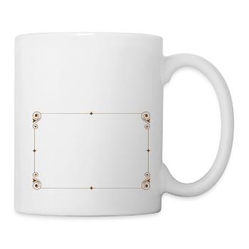 Nostalgie Cadre, Carré, Ornement - Mug blanc - blanc - Droite