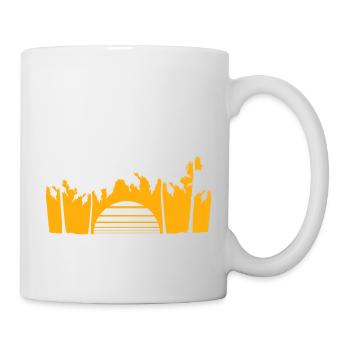 Palm Trees Stripes Sun Trees Beach Vacation Sea Fun - Mug - white - Right
