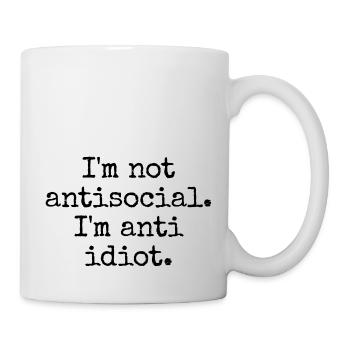 Introverti et pointilleux - Mug blanc - blanc - Droite