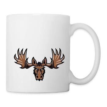 Tête d’orignal - Mug blanc - blanc - Droite