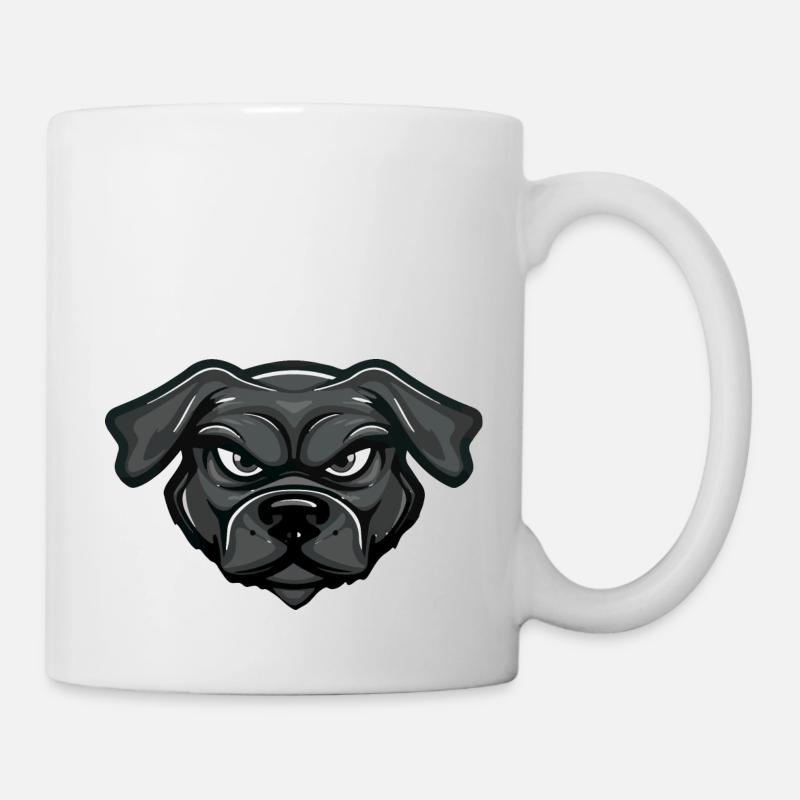 hund comic kopf - Tasse - Weiß