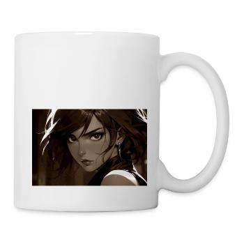 Femme Fatale in a Sepia-Colored Retro Look - Mug - white - Right