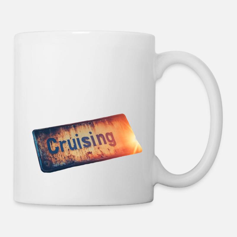 Croisière avec un style rétro - Mug blanc - blanc