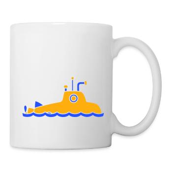 Aufgetauchtes U-Boot Wasseroberfläche Tauchgang - Tasse - Weiß - Rechts