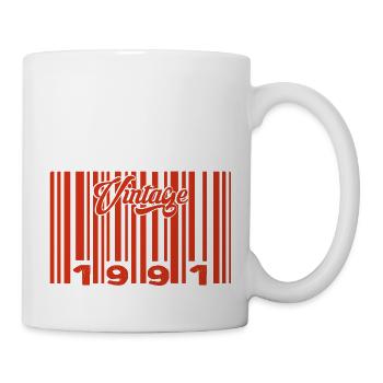Vintage 1991 Born In 1991 34 Year Old Bar Code Anniversai - Mug - white - Right