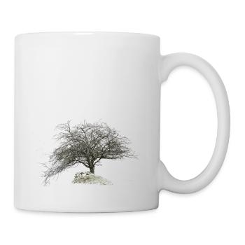 Mystischer Baum auf einem Hügel bei Nacht, 001425 - Tasse - Weiß - Rechts