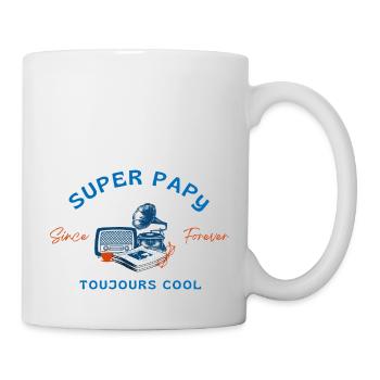 Super Opa immer cool - Opa Geschenkidee - Tasse - Weiß - Rechts
