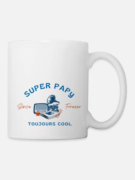 Super papy toujours cool - idée cadeau papy - Mug blanc - blanc