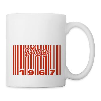 Vintage 1967 Born In 1967 58 Year Old Bar Code Anniversai - Mug - white - Right