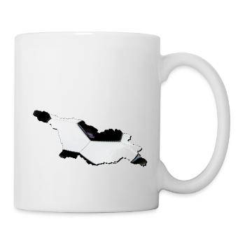 La carte de la Géorgie encadre le vrai football - Mug blanc - blanc - Droite