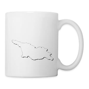 Map of Georgia as an outline - Mug - white - Right