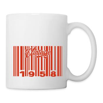 Vintage 1958 Born In 1958 67 Years Bar Code Anniversai - Mug - white - Right