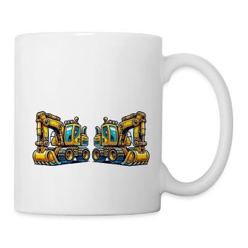 Bagger - Tasse - Weiß - Rechts