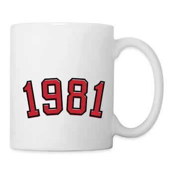 Sport year of birth 1981 - Mug - white - Right