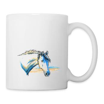Camargue Horse Portrait - Mug - white - Right