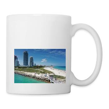 Miami Beach Piermit Wolkenkratzer - Tasse - Weiß - Rechts