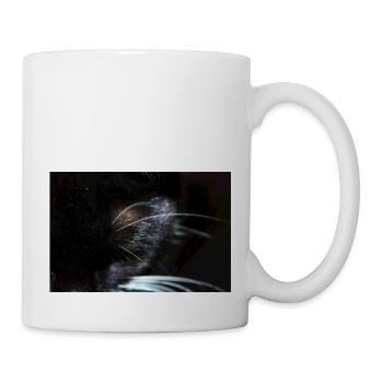 Detaillierte Schwarze Katze Foto - Tasse - Weiß - Rechts