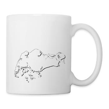 Singapore map as outline - Mug - white - Right