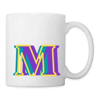Lettre m multicolore - Mug blanc - blanc - Droite