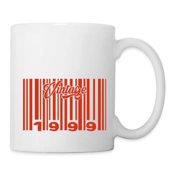 Vintage 1999 Born In 1999 26 Year Old Bar Code Anniversai - Mug - white - Right