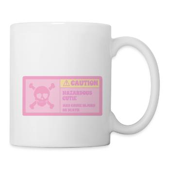 Beware, cute girl - Mug - white - Right