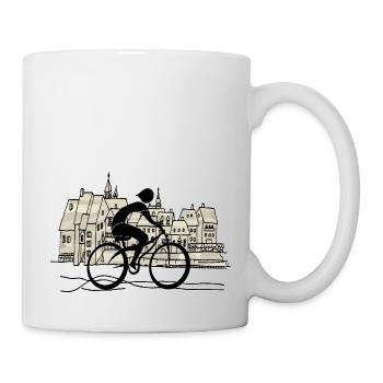 Cycliste - Mug blanc - blanc - Droite