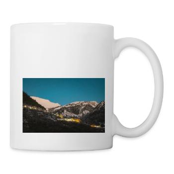 Lueur des Alpes sur la chaîne de montagnes Agrafa en Grèce - Mug blanc - blanc - Droite