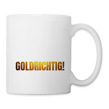 golden font GOLDRICHTIG! - Mug - white - Right