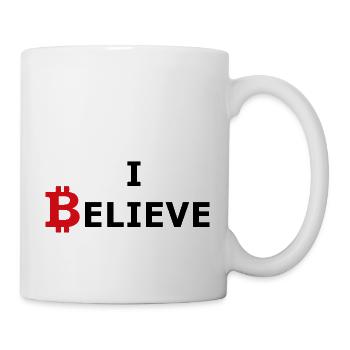 Bitcoin rot-schwarz - Tasse - Weiß - Rechts