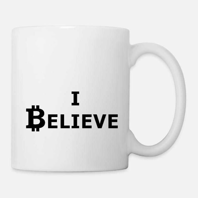 Bitcoin schwarz - Tasse - Weiß