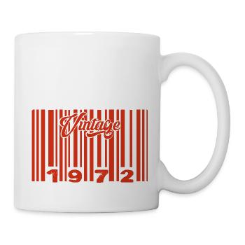 Vintage 1972 Born In 1972 53 Year Old Bar Code Anniversai - Mug - white - Right