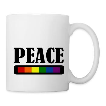 Peace Peacezeichen - Tasse - Weiß - Rechts