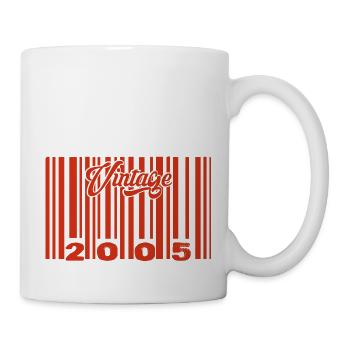 Vintage 2005 Born In 2005 20 Year Old Bar Code Anniversai - Mug - white - Right