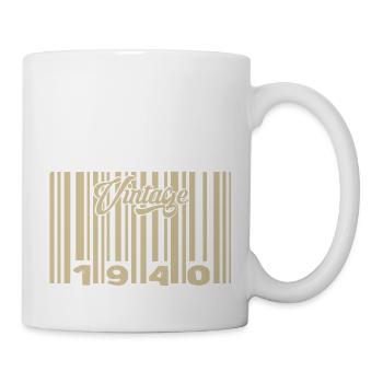 Jahrgang 1940 Barcode 1940: Jahr 2025. - Tasse - Weiß - Rechts